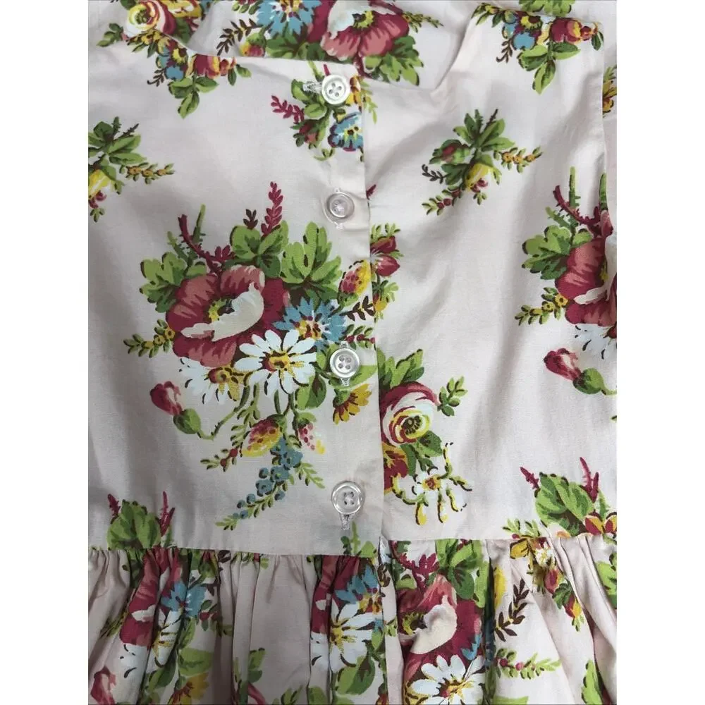 Laura Ashley Girls Sz 5 - Floral Layered Cottagecore Prairie Flower Girl Wedding